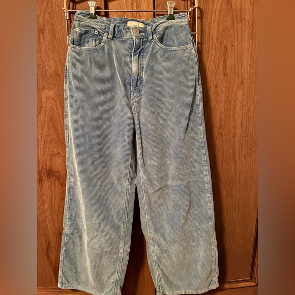 Urban Outfitters High & Wide Leg striped corduroy jeans, Size 27 - Picture 3 of 4